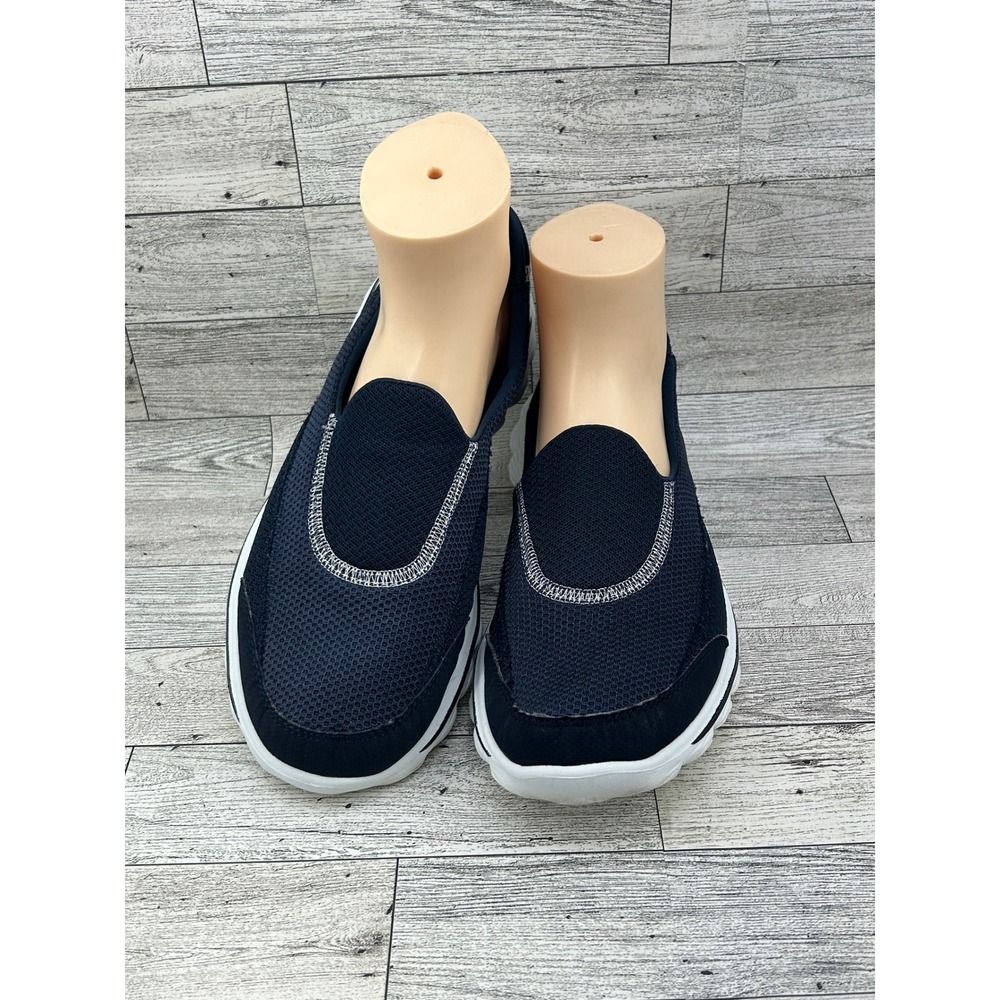 Skechers GoWalk 2 Navy Blue Mesh Slip On Walking Shoes Women Sz 8.5 13590